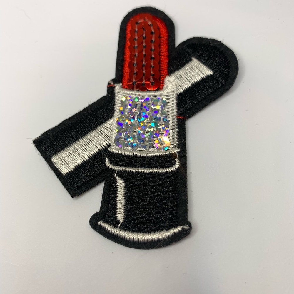 Red and Black Lipstick Patch